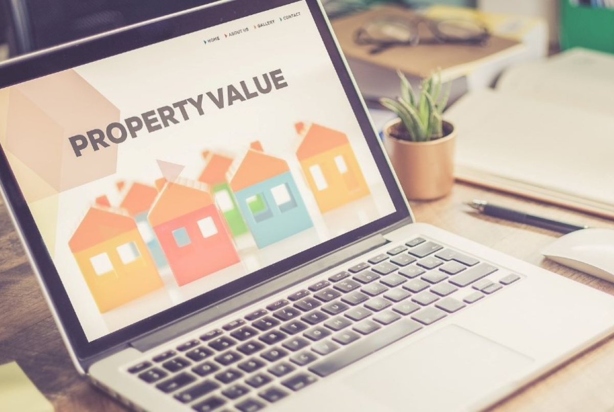 Property Value on Laptop